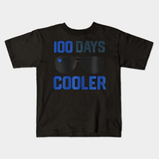 100 Days Cooler Happy 100Th Day Of School Sunglasses Kids T-Shirt